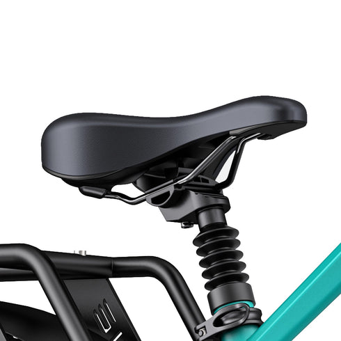 Bicicleta eléctrica con neumáticos anchos y doble suspensión